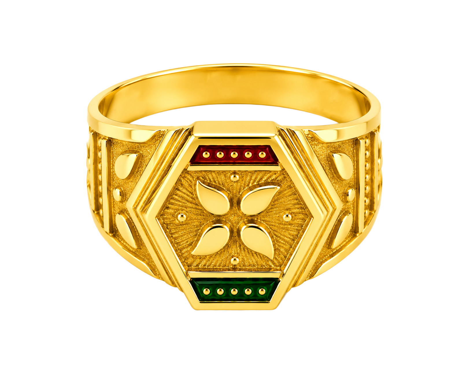BIS Certified Real 22K Yellow Fine Gold Handmade Box Finger Ring For Men - Image 2