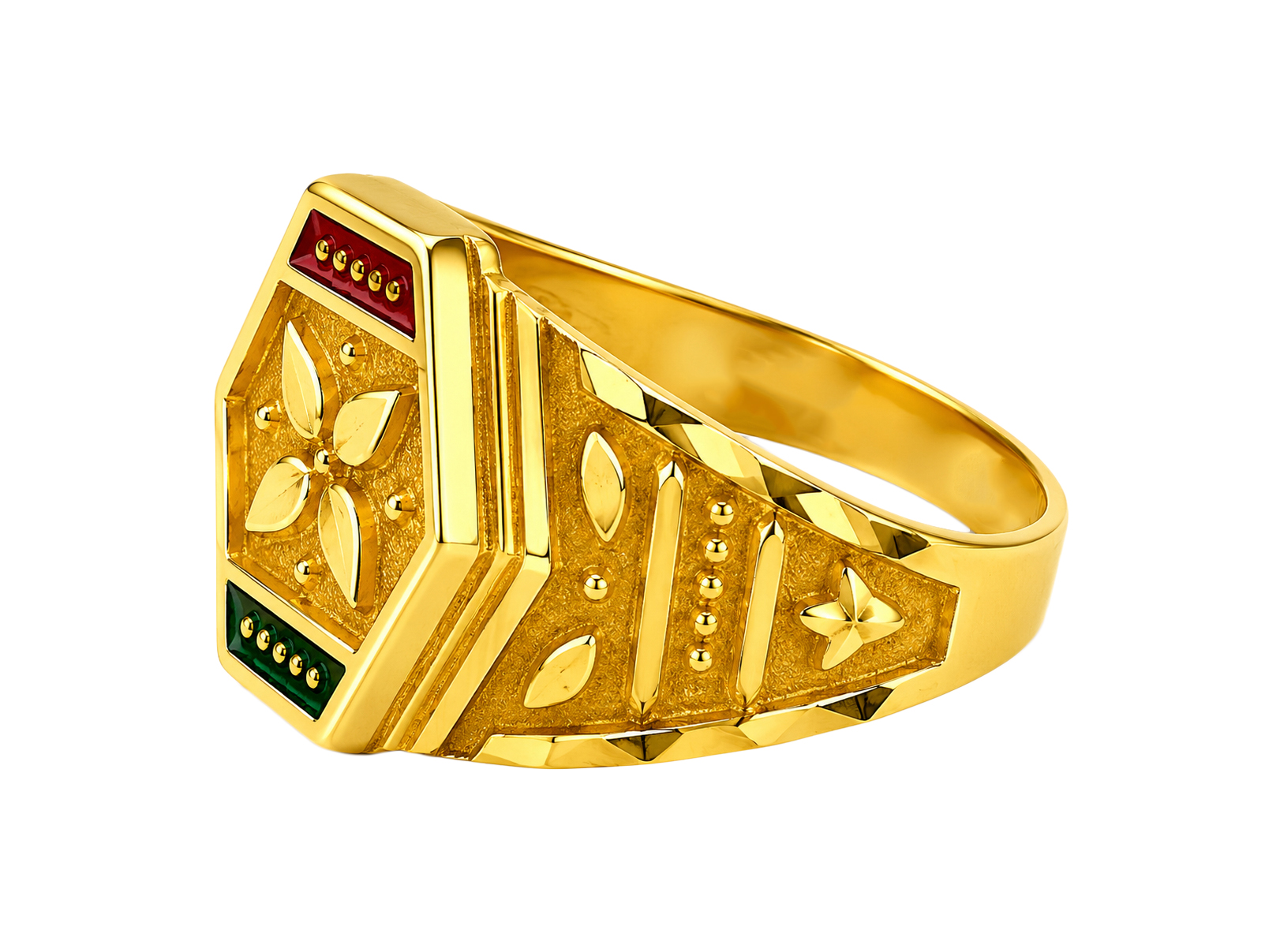 BIS Certified Real 22K Yellow Fine Gold Handmade Box Finger Ring For Men - Image 3