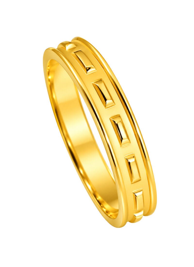 BIS Certified Real 22K Yellow Fine Gold Band Finger Ring For Men
