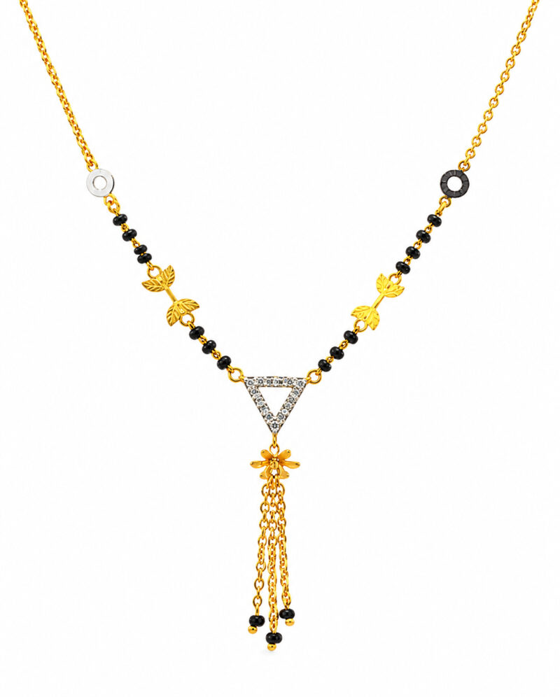 BIS Certified Real 22K Yellow Fine Gold Mangalsutra With Pendant For Women