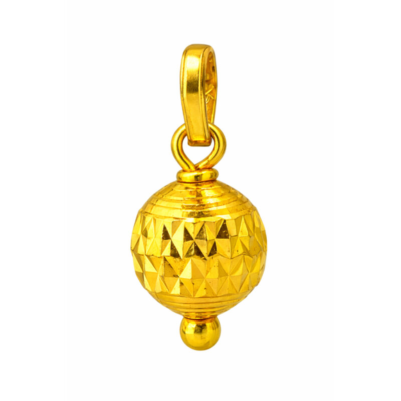 BIS Certified Real 22K Yellow Fine Gold Handmade Chain Pendant For Women