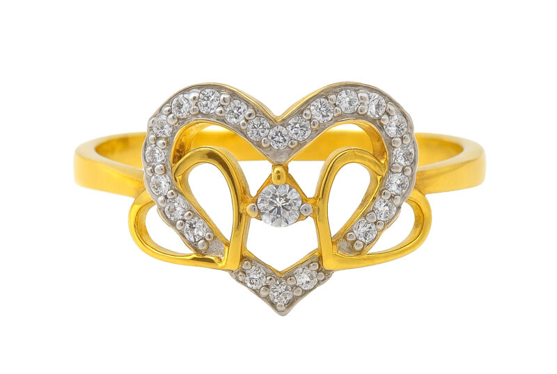 BIS Certified Real 22K Yellow Fine Gold Classy Finger Ring For Women