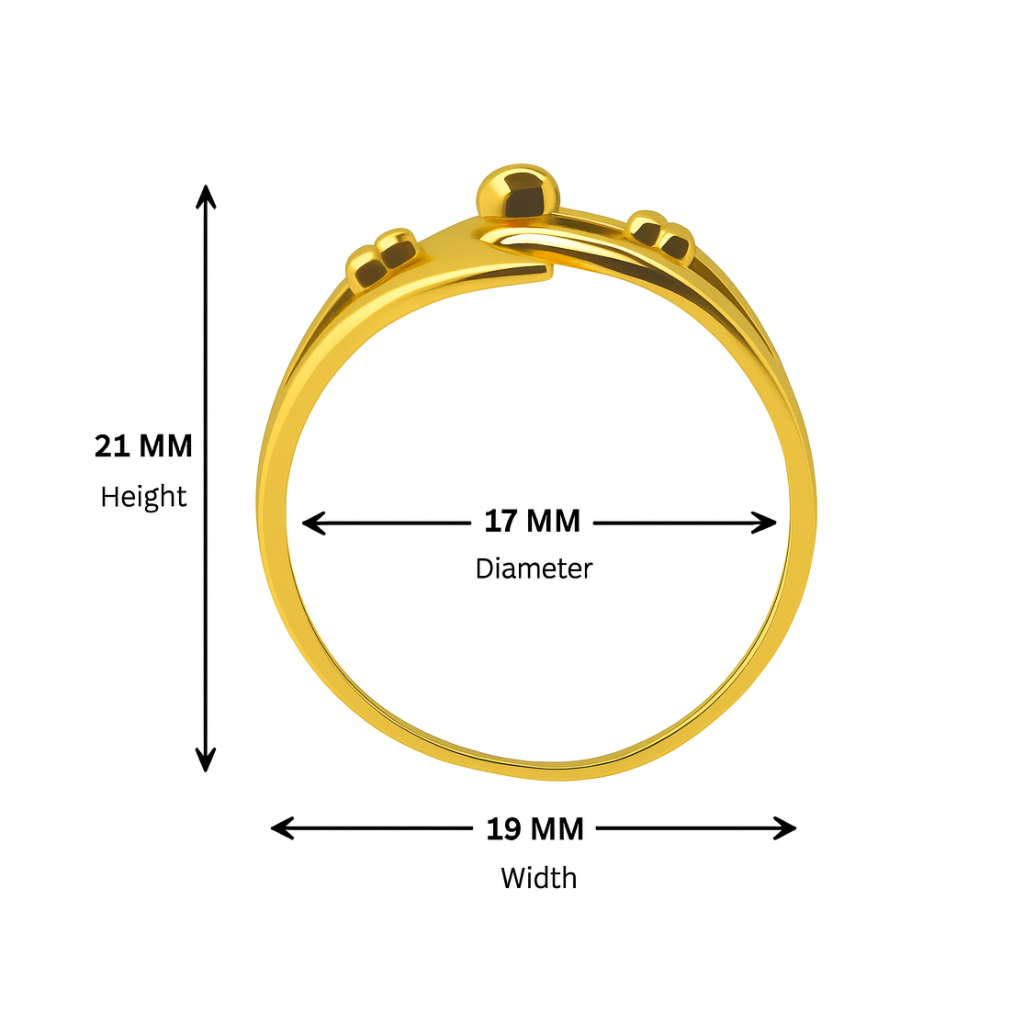 BIS Certified Real 22K Yellow Fine Gold Beautiful Finger Ring For Women - Image 4