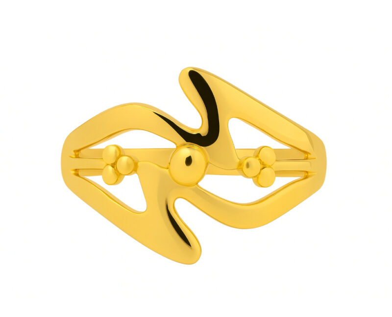 BIS Certified Real 22K Yellow Fine Gold Beautiful Finger Ring For Women