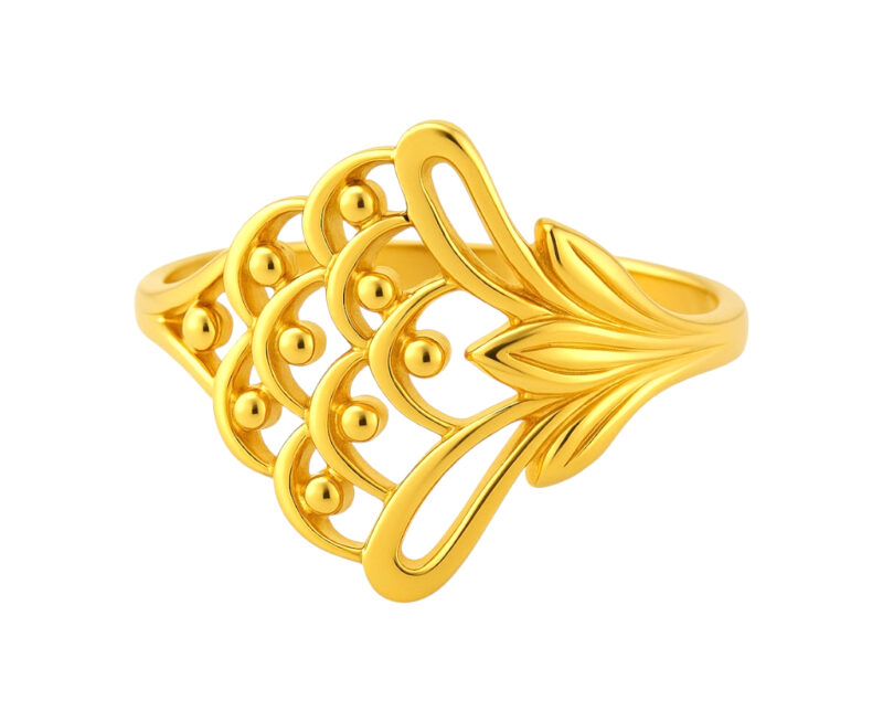 BIS Certified Real 22K Yellow Fine Gold Magnificient Finger Ring For Women