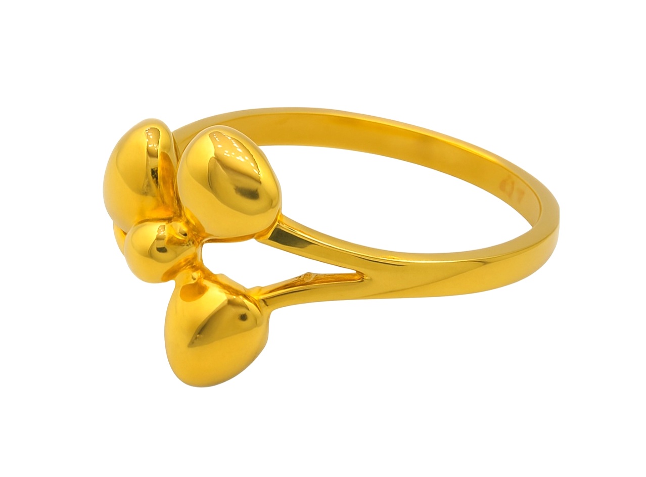 BIS Certified Real 22K Yellow Fine Gold Attractive Finger Ring For Women - Image 2
