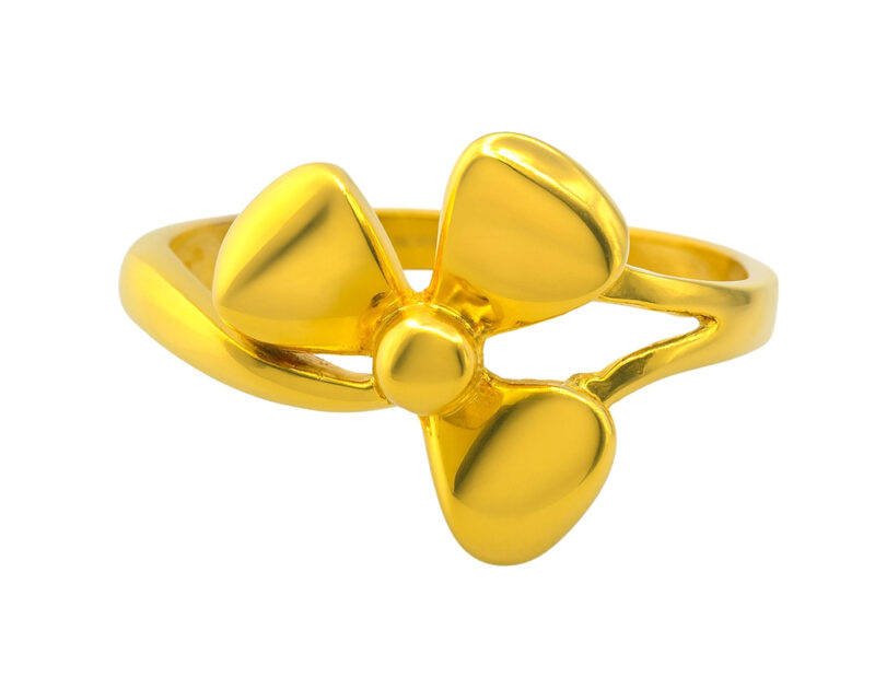 BIS Certified Real 22K Yellow Fine Gold Attractive Finger Ring For Women