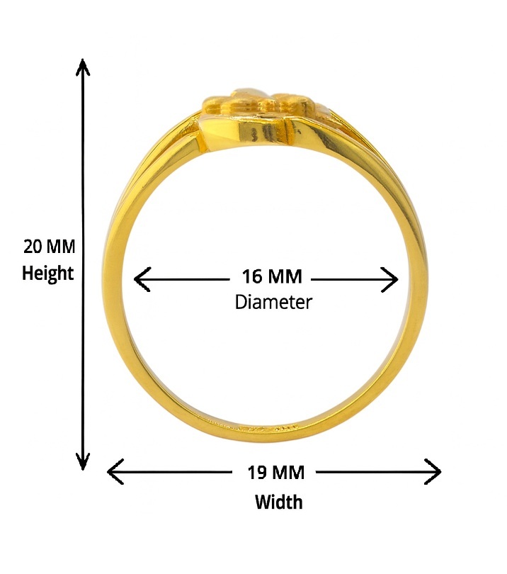 BIS Certified Real 22K Yellow Fine Gold Casual Finger Ring For Women - Image 4