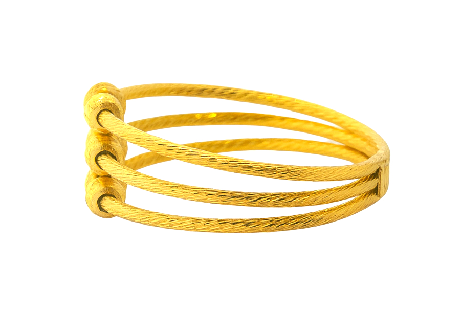 BIS Certified Real 22K Yellow Fine Gold Attractive Finger Ring For Women - Image 3