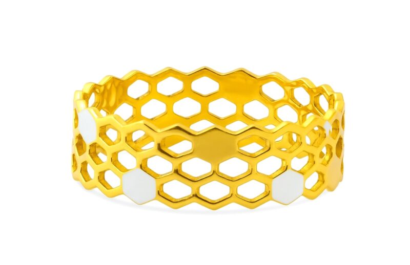BIS Certified Real 22K Yellow Fine Gold Net Band Finger Ring For Women