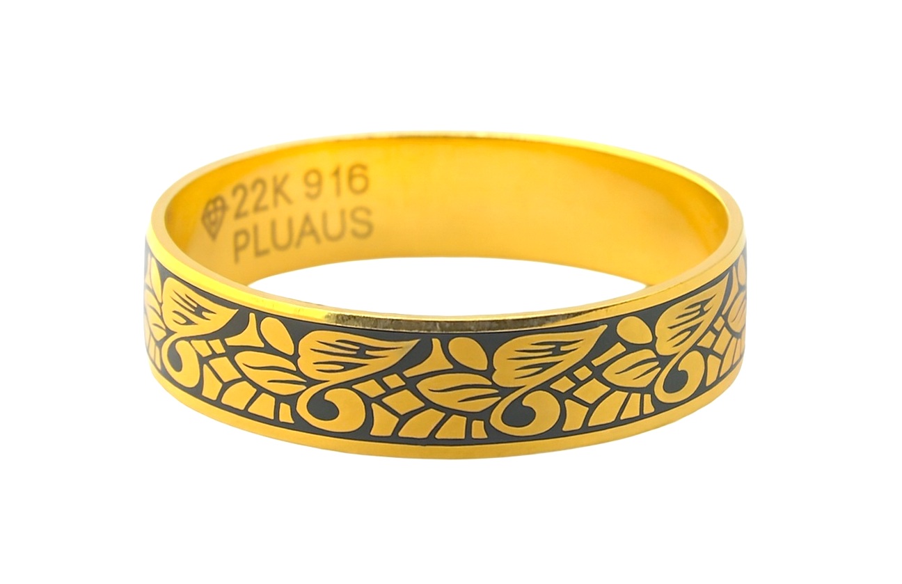 BIS Certified Real 22K Yellow Fine Gold Band Finger Ring For Women - Image 3