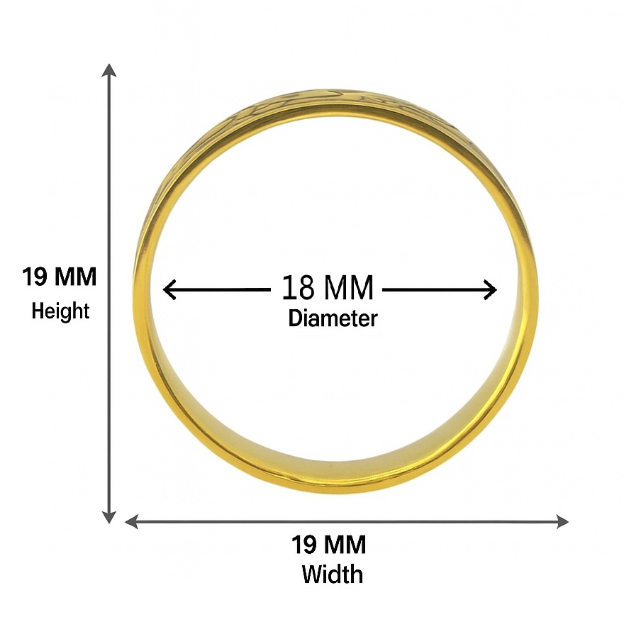 BIS Certified Real 22K Yellow Fine Gold Band Finger Ring For Women - Image 4