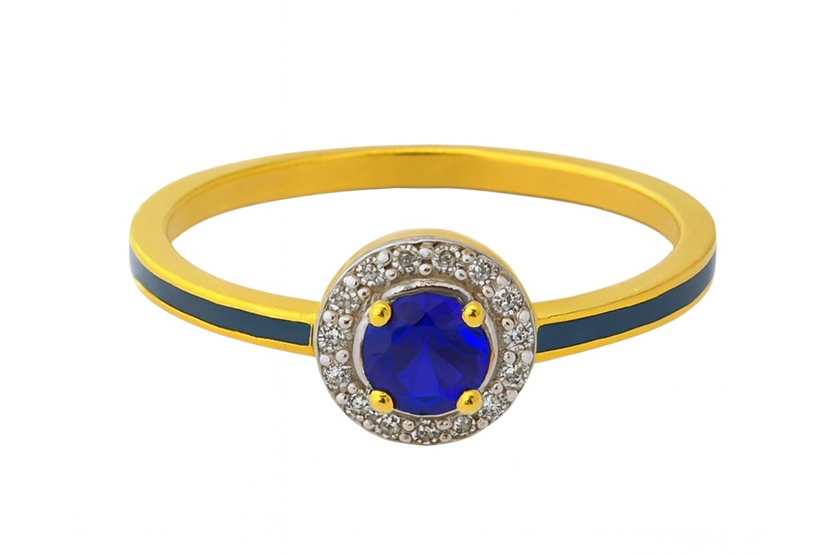 BIS Certified Real 22K Yellow Fine Gold Delightful Finger Ring For Women - Image 2
