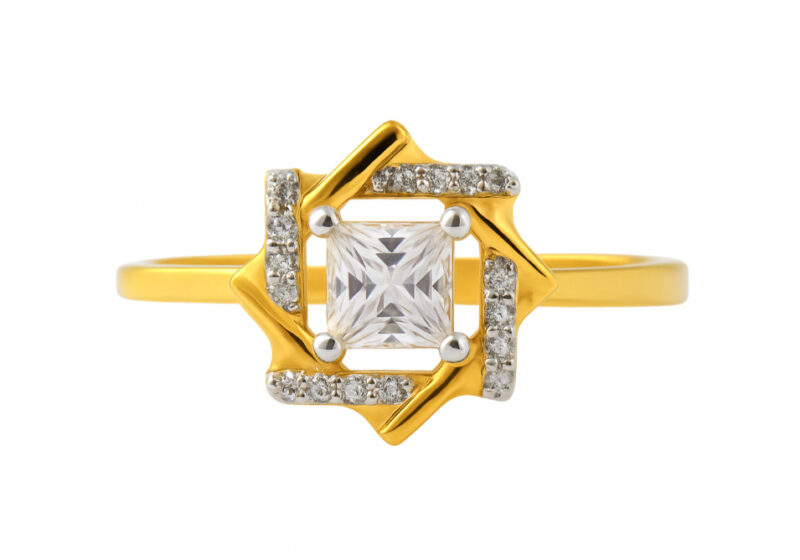BIS Certified Real 22K Yellow Fine Gold Attractive Finger Ring For Women