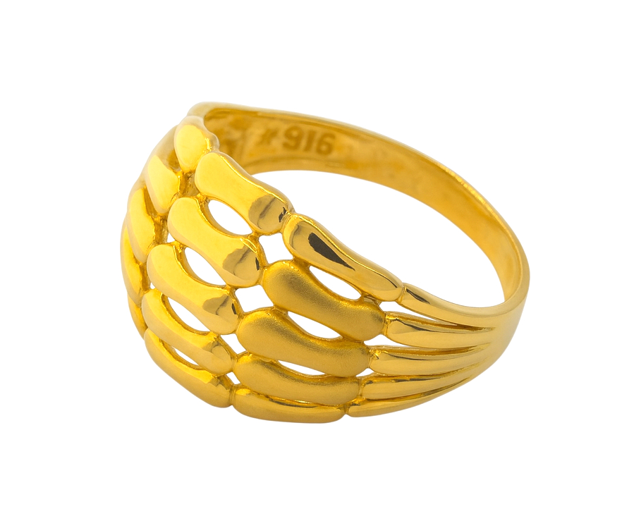 BIS Certified Real 22K Yellow Fine Gold Stunning Finger Ring For Women - Image 2