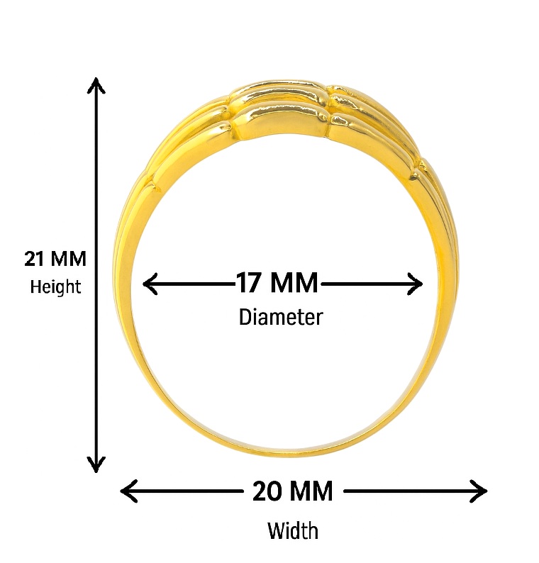 BIS Certified Real 22K Yellow Fine Gold Stunning Finger Ring For Women - Image 3