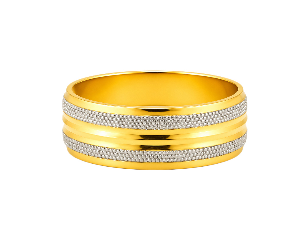 BIS Certified Real 22K Yellow Fine Gold Band Finger Ring For Women - Image 2