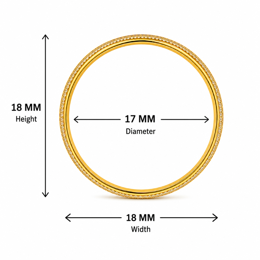 BIS Certified Real 22K Yellow Fine Gold Band Finger Ring For Women - Image 4