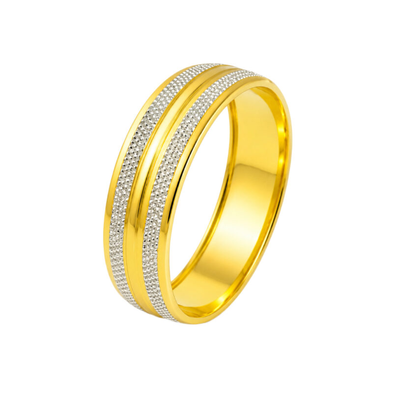 BIS Certified Real 22K Yellow Fine Gold Band Finger Ring For Women
