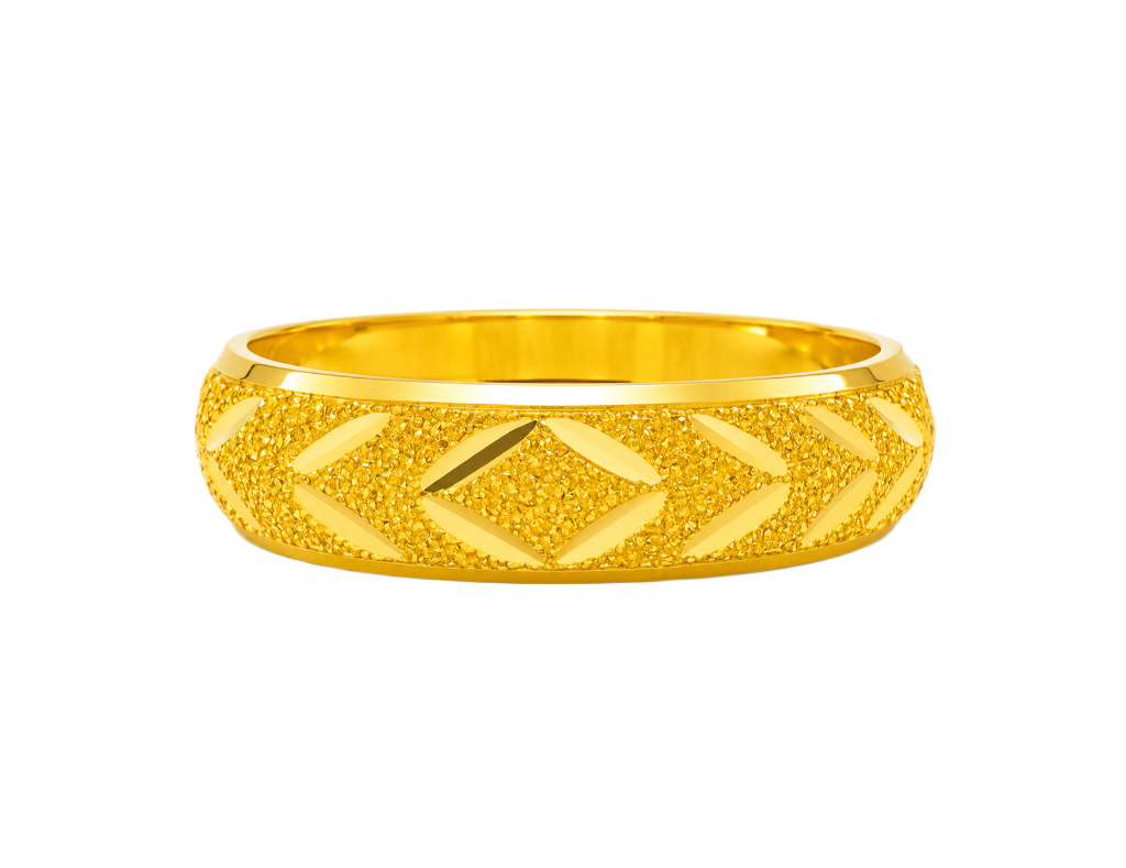 BIS Certified Real 22K Yellow Fine Gold Band Finger Ring For Women - Image 2