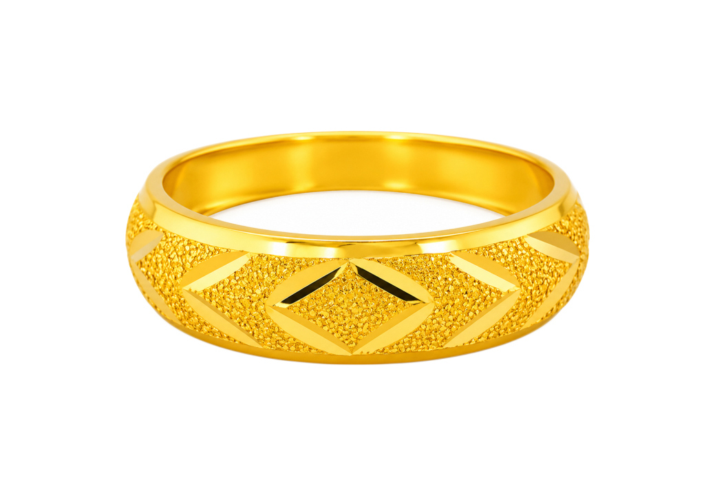 BIS Certified Real 22K Yellow Fine Gold Band Finger Ring For Women - Image 3