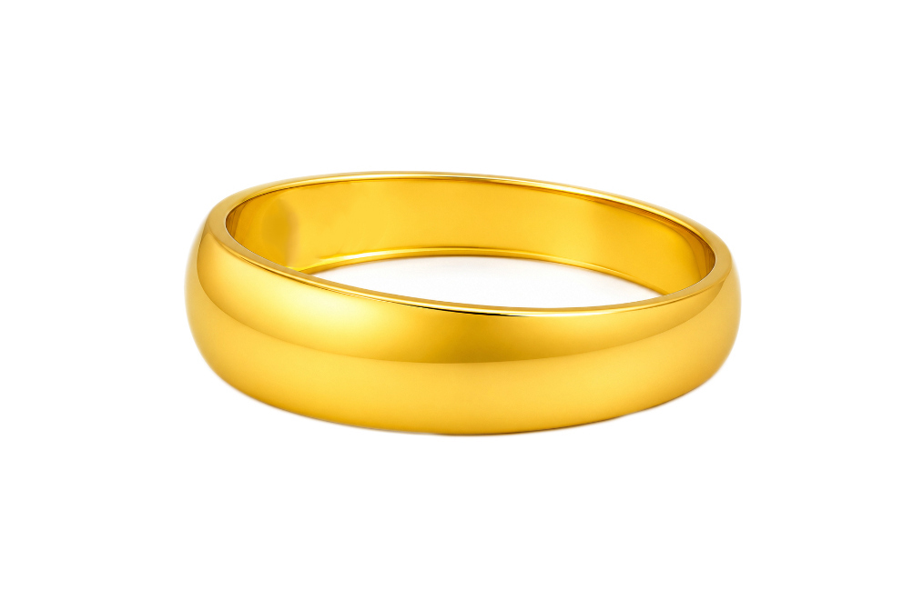BIS Certified Real 22K Yellow Fine Gold Band Finger Ring For Women - Image 3