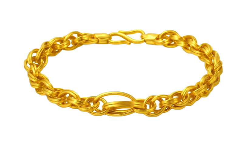 BIS Certified Real 22K Yellow Fine Gold Elegant Bracelet For Men
