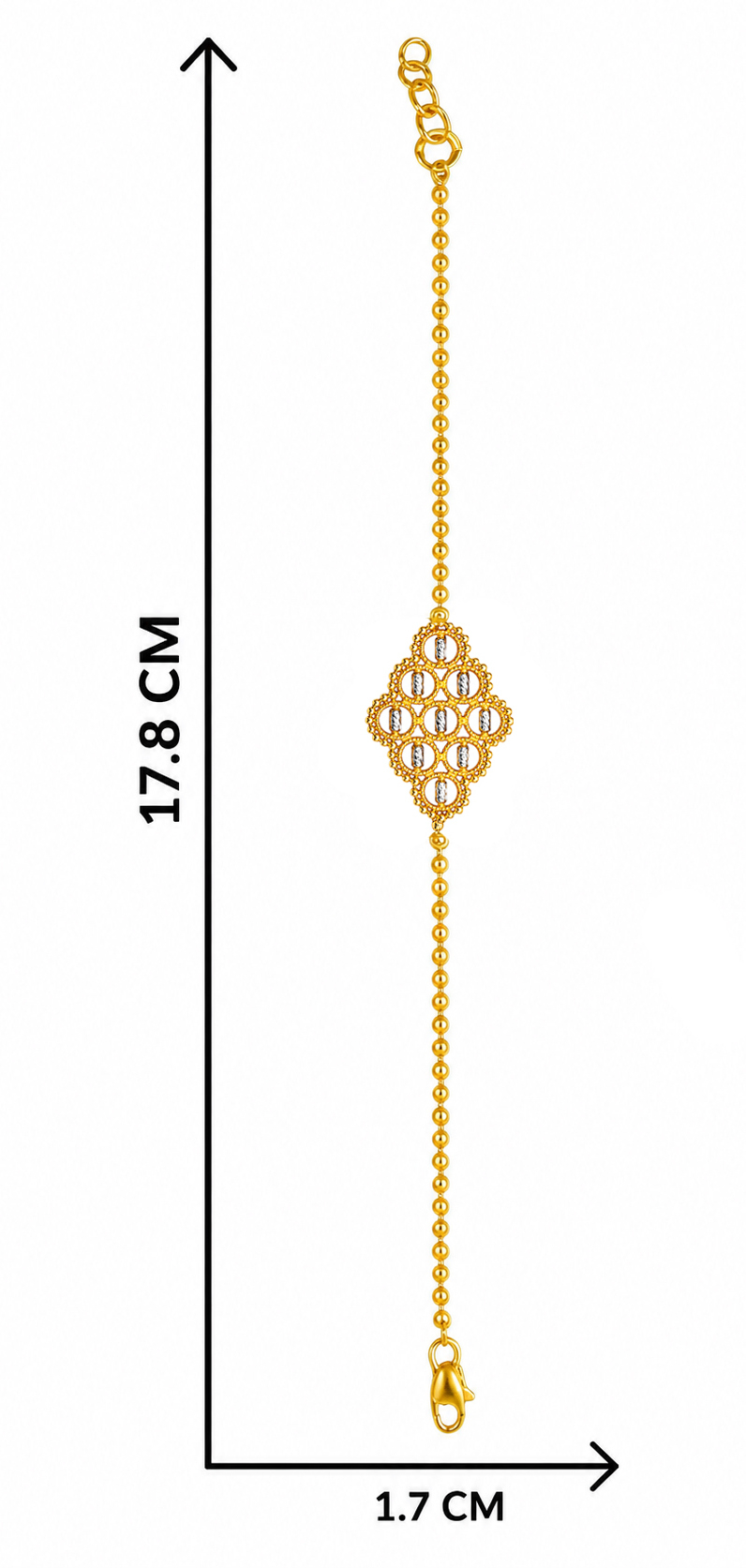 BIS Certified Real 22K Yellow Fine Gold Abstract Bracelet For Women - Image 5