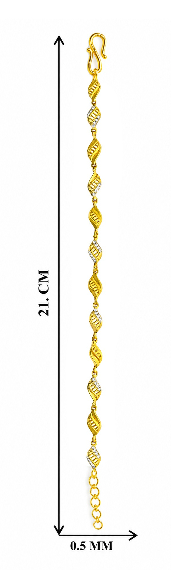 BIS Certified Real 22K Yellow Fine Gold Beauteous Bracelet For Women - Image 5