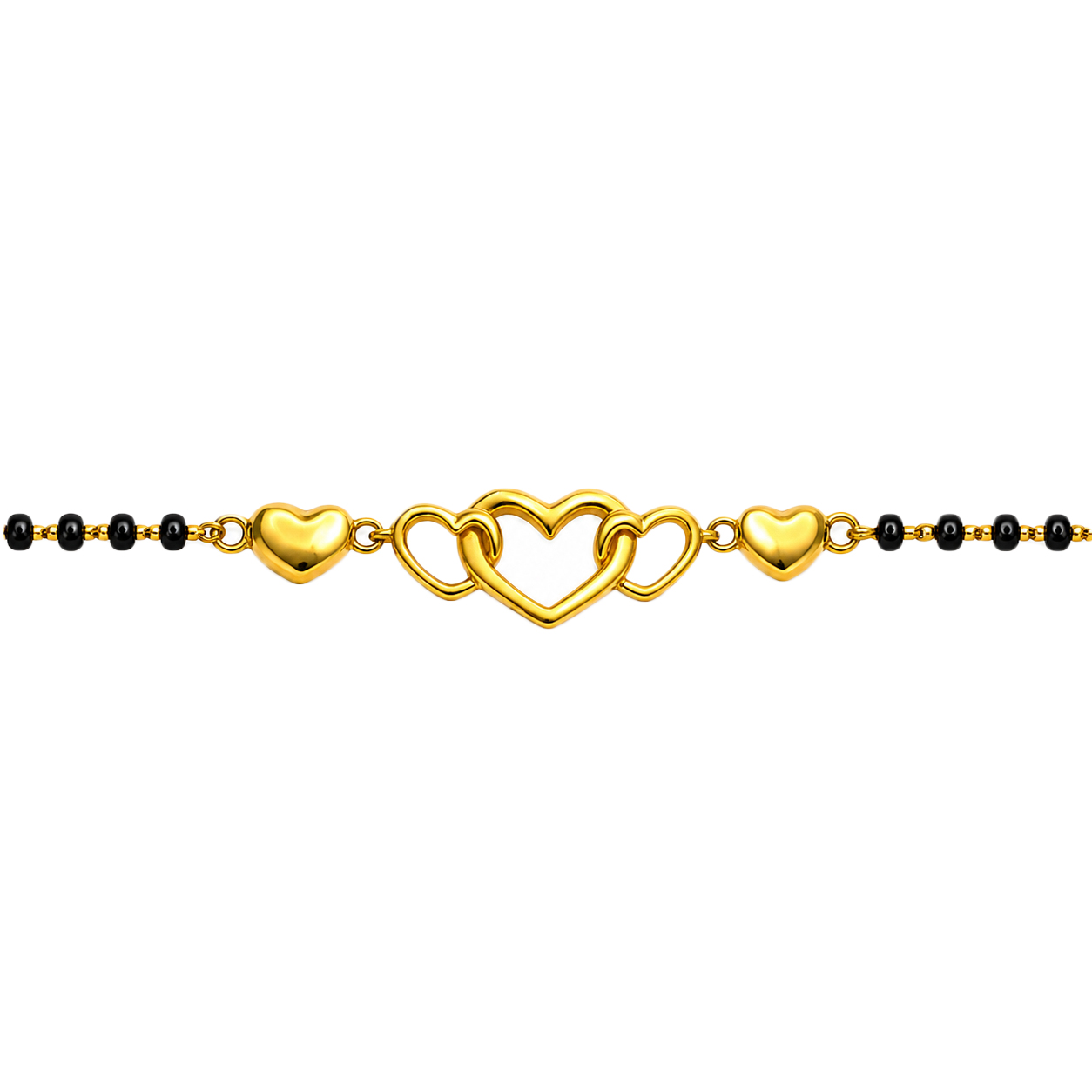 BIS Certified Real 22K Yellow Fine Gold Abstract Bracelet For Women - Image 3