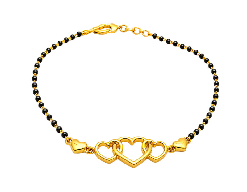 BIS Certified Real 22K Yellow Fine Gold Abstract Bracelet For Women