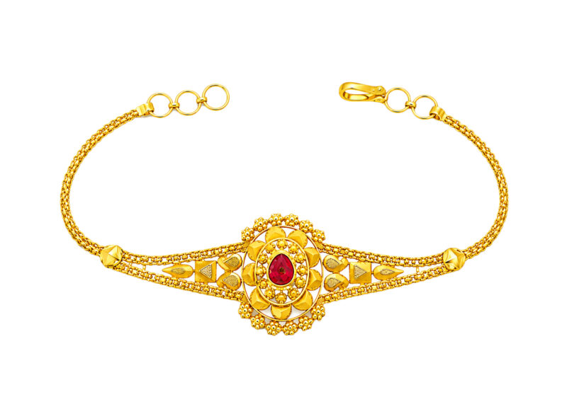 BIS Certified Real 22K Yellow Fine Gold Handmade Elegant Bracelet For Women