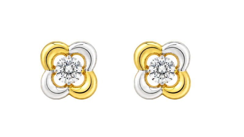 BIS Certified Real 22K Yellow Fine Gold Flower Earrings For Women
